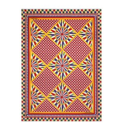 Harrods Dolce&Gabbana Casa Wool-Silk Carretto Print Throw (140cm x 180cm)- Buy online at McGrocer