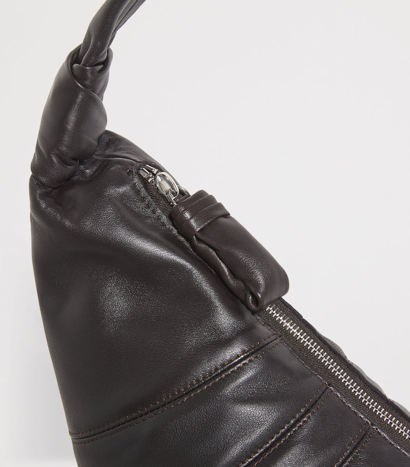 Lemaire medium grained leather croissant shoulder bag (British brand)