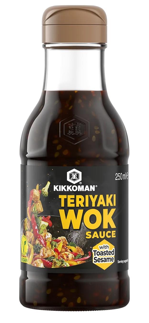 Kikkoman teriyaki wok sauce with toasted sesame (British brand)