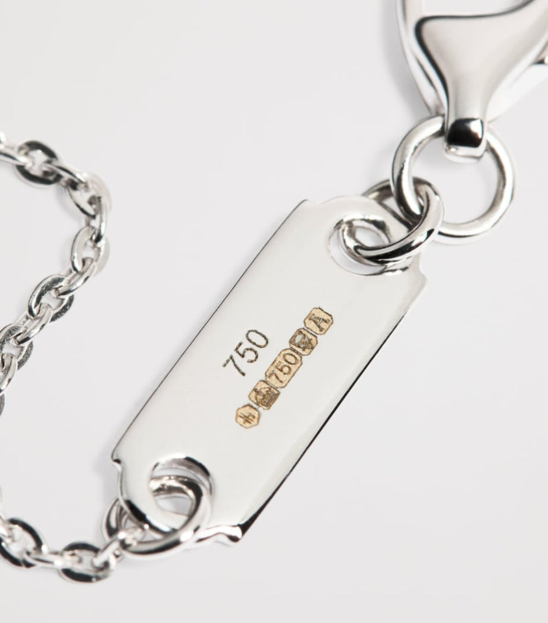 Harrods graduating white gold diamond pendant necklace 0.50ct (British brand)