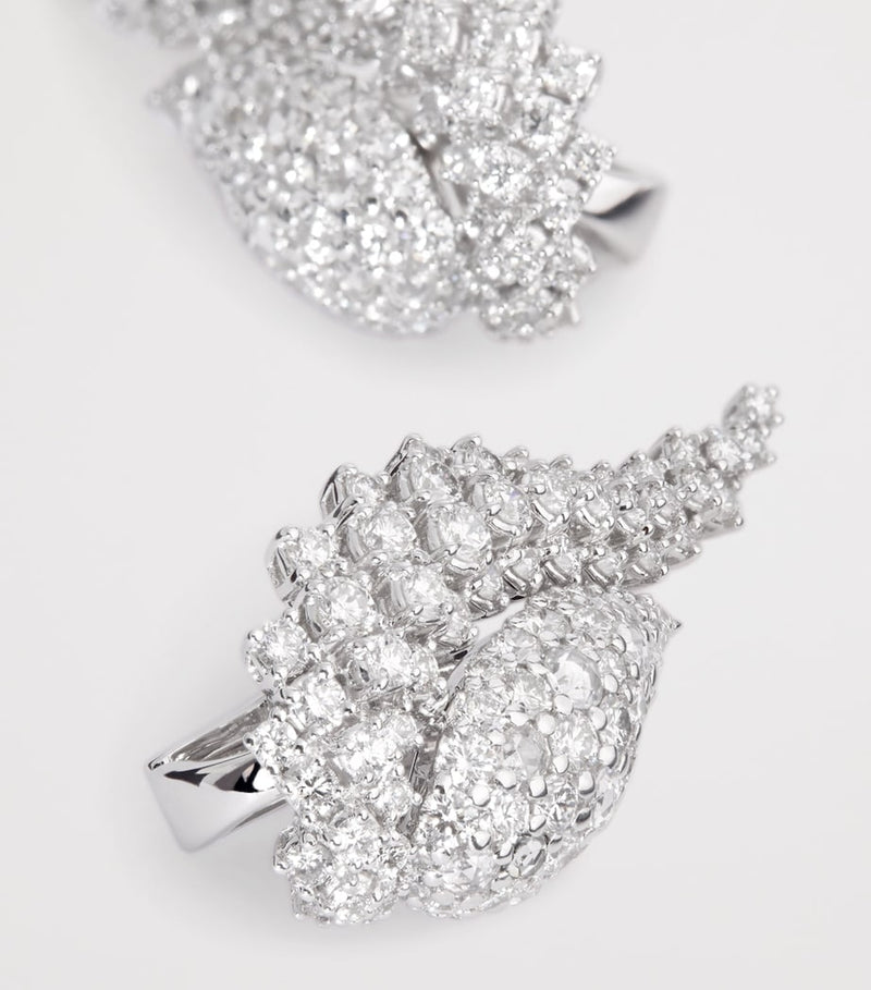 YEPREM white gold diamond stud earrings (British brand)