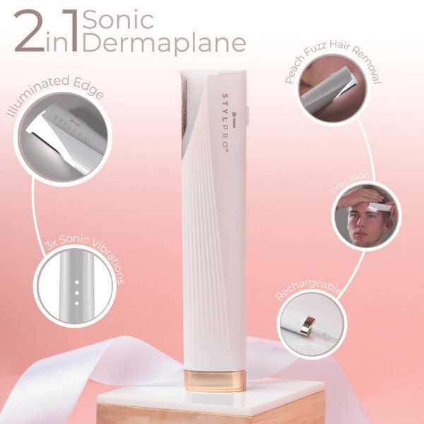 STYLPRO 2-in-1 Light Up Sonic Dermaplane (British brand)