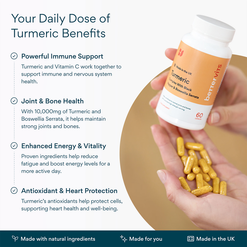 Turmeric Complex 60 capsules, imported from the UK