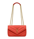 Saint Laurent small Loulou shoulder bag in matelassé lambskin, imported from the UK