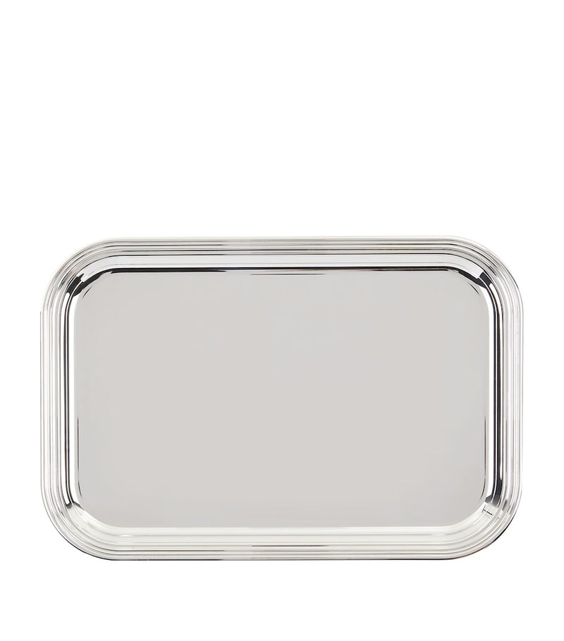 Greggio silver plated Georgian rectangular tray 39cm x 26cm, UK version