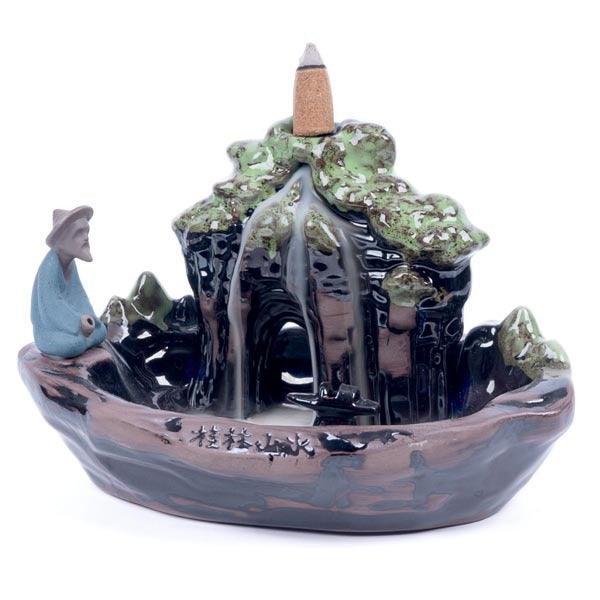 Myga Backflow Incense Burner Fishing Pond, imported from the UK