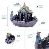 Myga Backflow Incense Burner Fishing Pond, imported from the UK