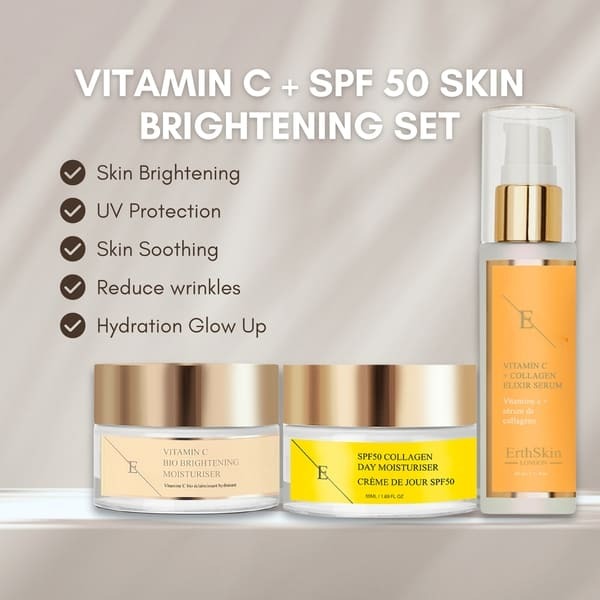 ErthSkin Vitamin C Serum Moisturiser SPF 50 - British product