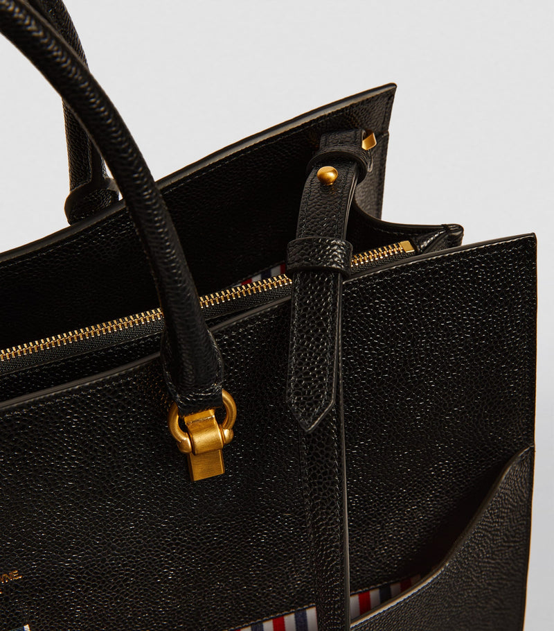 Thom Browne large leather duet tote bag, UK version