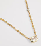 SHAY yellow gold and diamond bezel necklace (British brand)