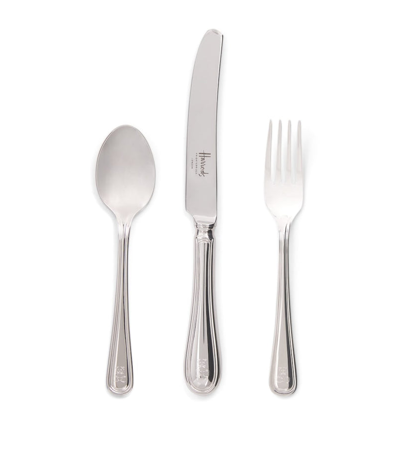 Harrods bear stainless steel children's cutlery set, UK version