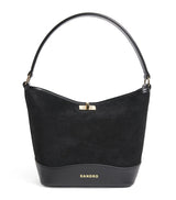 Harrods Sandro Paris Mini Suede Tangoso Bucket Bag- Buy online at McGrocer