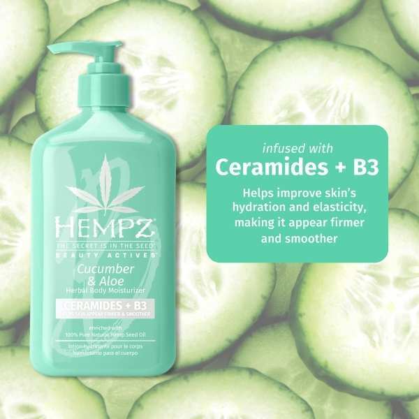 Hempz Cucumber & Aloe Body Moisturiser 500mL - British product