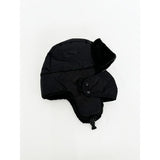 SVNX black lined trapper hat with detachable mouth cover (British brand)