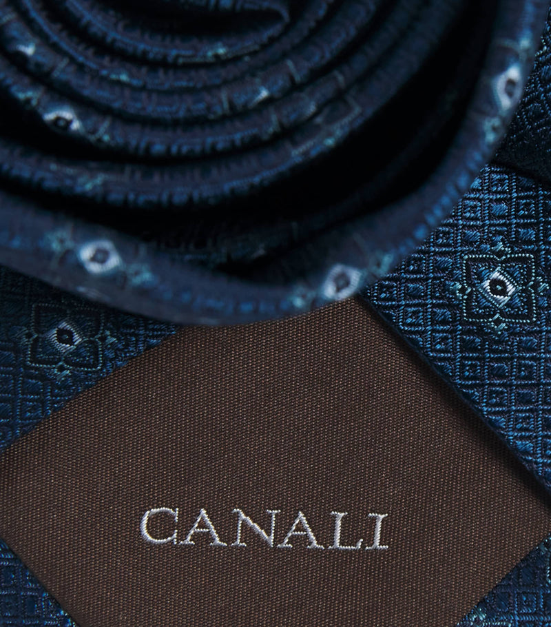Canali silk jacquard tie 8cm, UK version