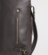 Harrods Leather Duffel Bag with Adjustable Straps, Approx. 31.5 x 31.5 x 31 cm- Buy online at McGrocer