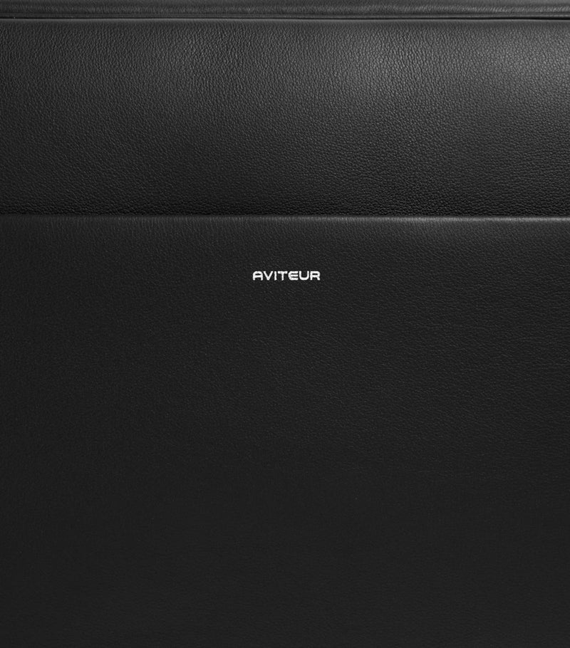 Aviteur leather trolley-sleeve laptop case - British product