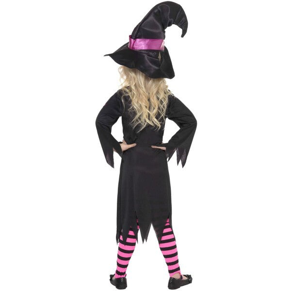 Smiffys Cinder Witch Costume dress hat tights (British brand)