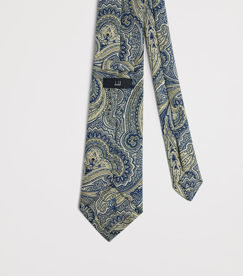 Dunhill Mulberry Silk Paisley Tie, UK version