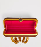 Schiaparelli Hand In Hand clutch bag with rhinestone fingernails, imported from the UK