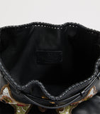 Valentino Garavani Nellcôte lambskin bucket bag with butterfly motif, imported from the UK