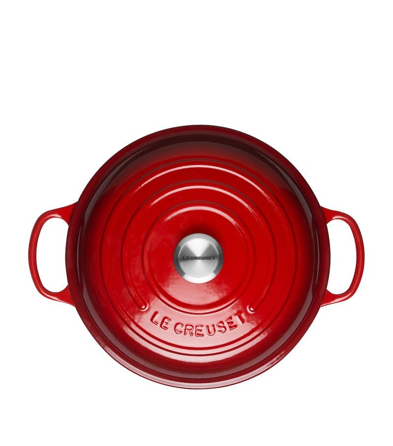 Le Creuset cast iron shallow round casserole dish 26cm (British brand)