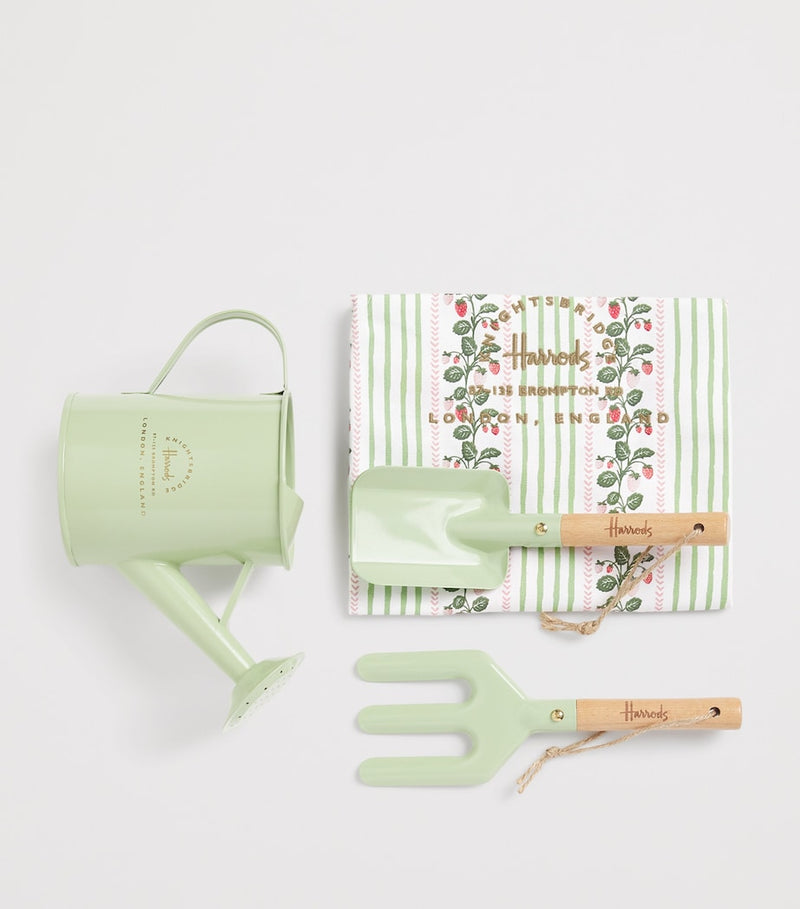 Harrods strawberry gardening suitcase set with tools, imported from the UK