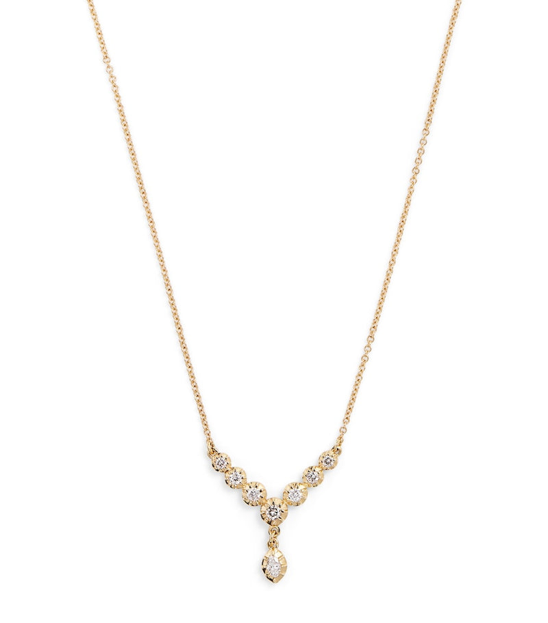Jacquie Aiche yellow gold diamond Sophia necklace, UK version