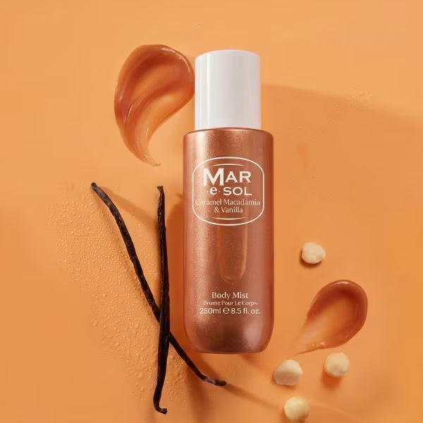 Mar E Sol Caramel Macadamia Body Mist 250ml, imported from the UK