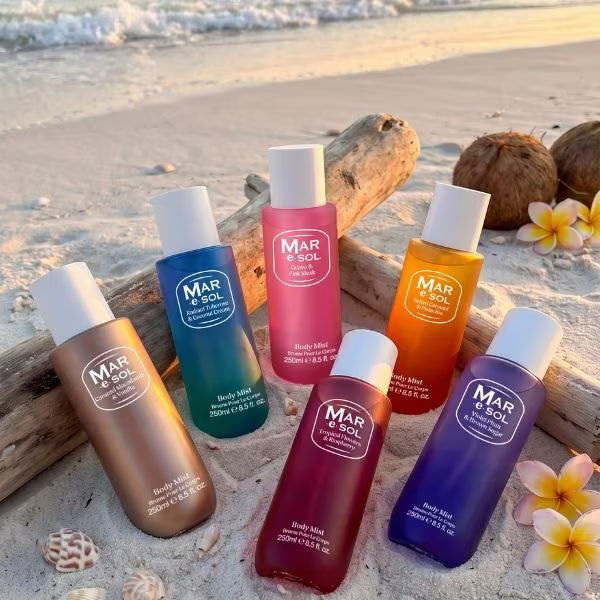 Mar E Sol Caramel Macadamia Body Mist 250ml, imported from the UK