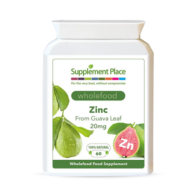 Holland & Barrett Supplement Place Wholefood Zinc from Guava Leaf 20mg 60 Capsules- Buy online at McGrocer