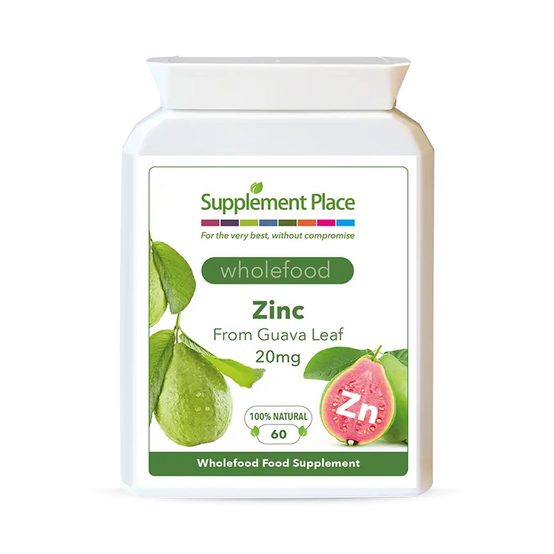 Supplement Place wholefood zinc 20mg 60 capsules (British brand)