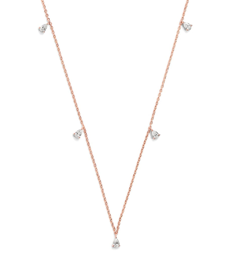 Harrods rose gold and diamond necklace 0.80ct, imported from the UK