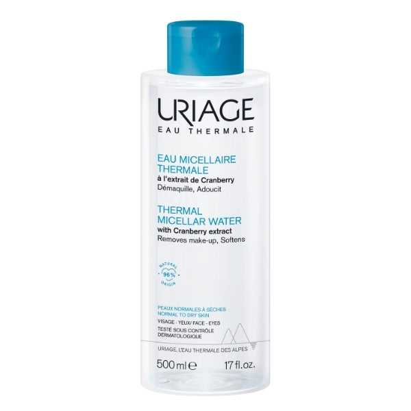 Uriage Thermal Micellar Water Normal to Dry Skin 500ml (British brand)