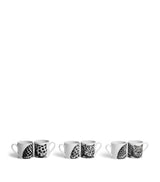 Juego de 6 tazas de café de porcelana de alta fidelidad Fornasetti