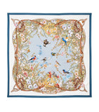 Aspinal of London silk scarf Edwardian Garden design, imported from the UK