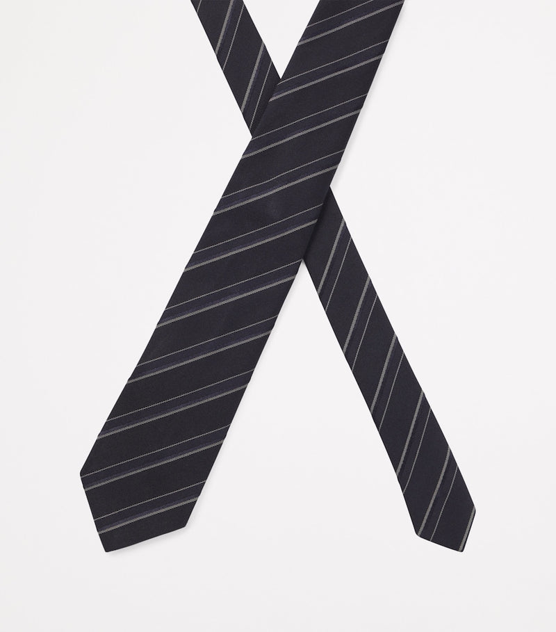 BOSS striped tie silk-cotton blend imported from the UK