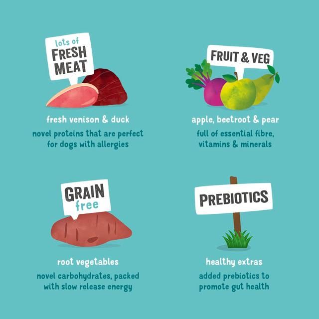 Edgard & Cooper Adult Grain Free Dry Dog Food with Venison & Free-Run Duck 12kg