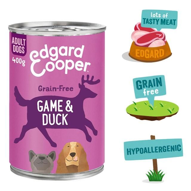 Edgard & Cooper Adult Grain Free Wet Dog Food with Game & Duck 400g