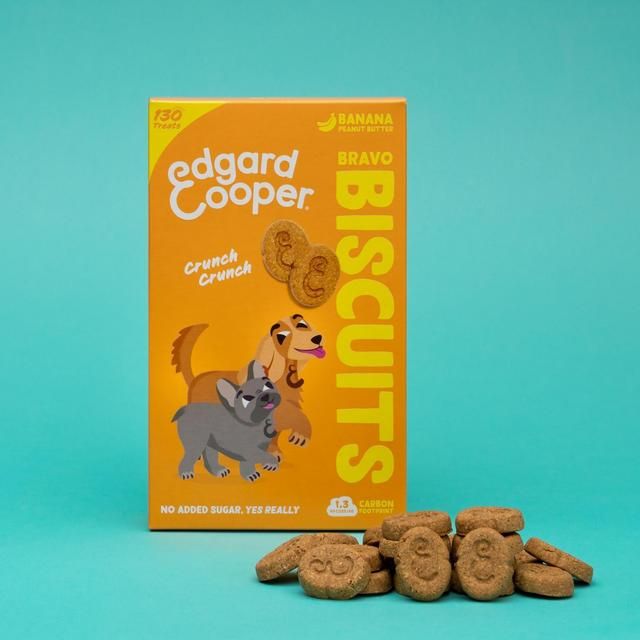 Edgard & Cooper Dog Treats Biscuits Plant Based Banana & Peanut Butter   400g