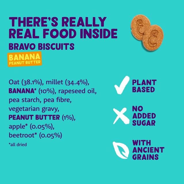 Edgard & Cooper Dog Treats Biscuits Plant Based Banana & Peanut Butter   400g