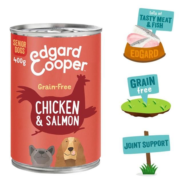 Edgard & Cooper Senior Grain Free Wet Dog Food with Chicken & Salmon 400g