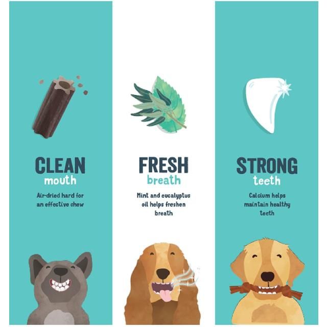 Edgard & Cooper Strawberry & Mint Large Dog Dental Sticks   7 per pack