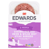 Edwards  2 Caramelised Onion & Welsh Beef Steak Burgers   300g