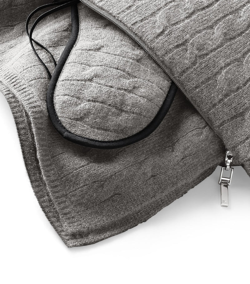 Ralph Lauren Home cashmere cable-knit travel set, throw, mask, pouch - UK version