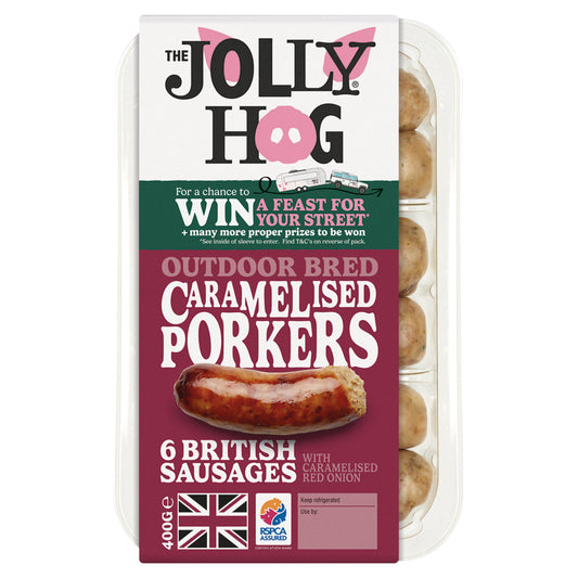 The Jolly Hog Pork & Caramelised Onion Sausages x6 400g GOODS Sainsburys   