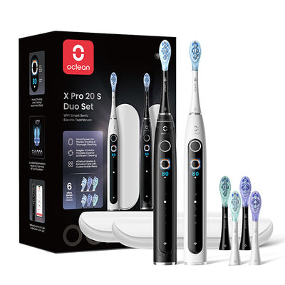 Superdrug Oclean X Pro 20 S Duo Set Electric Toothbrush White & Black- Buy online at McGrocer