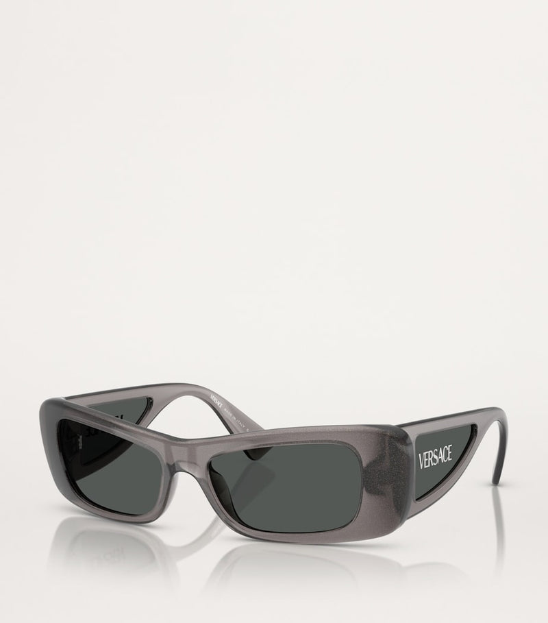 Versace VE4481 sunglasses in grey with shiny grey lenses (British brand)