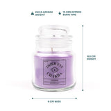 Myga Seventh Chakra Candle Third Eye Purple 250g, imported from the UK