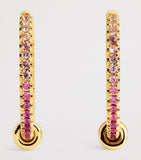 Spinelli Kilcollin mixed gold and sapphire demi hoop earrings - British product